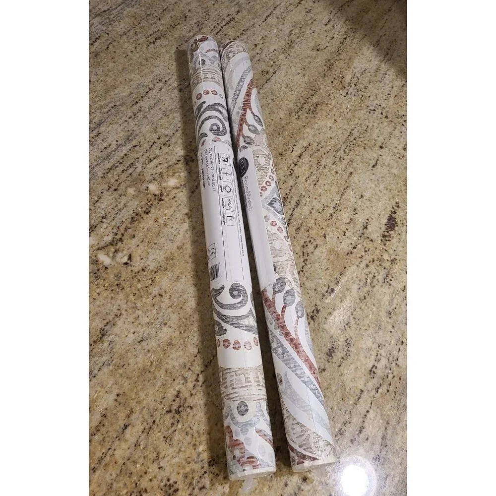 2 Rolls Roommates BOHEMIAN DAMASK PEEL AND STICK WALLPAPER RMK11830WP